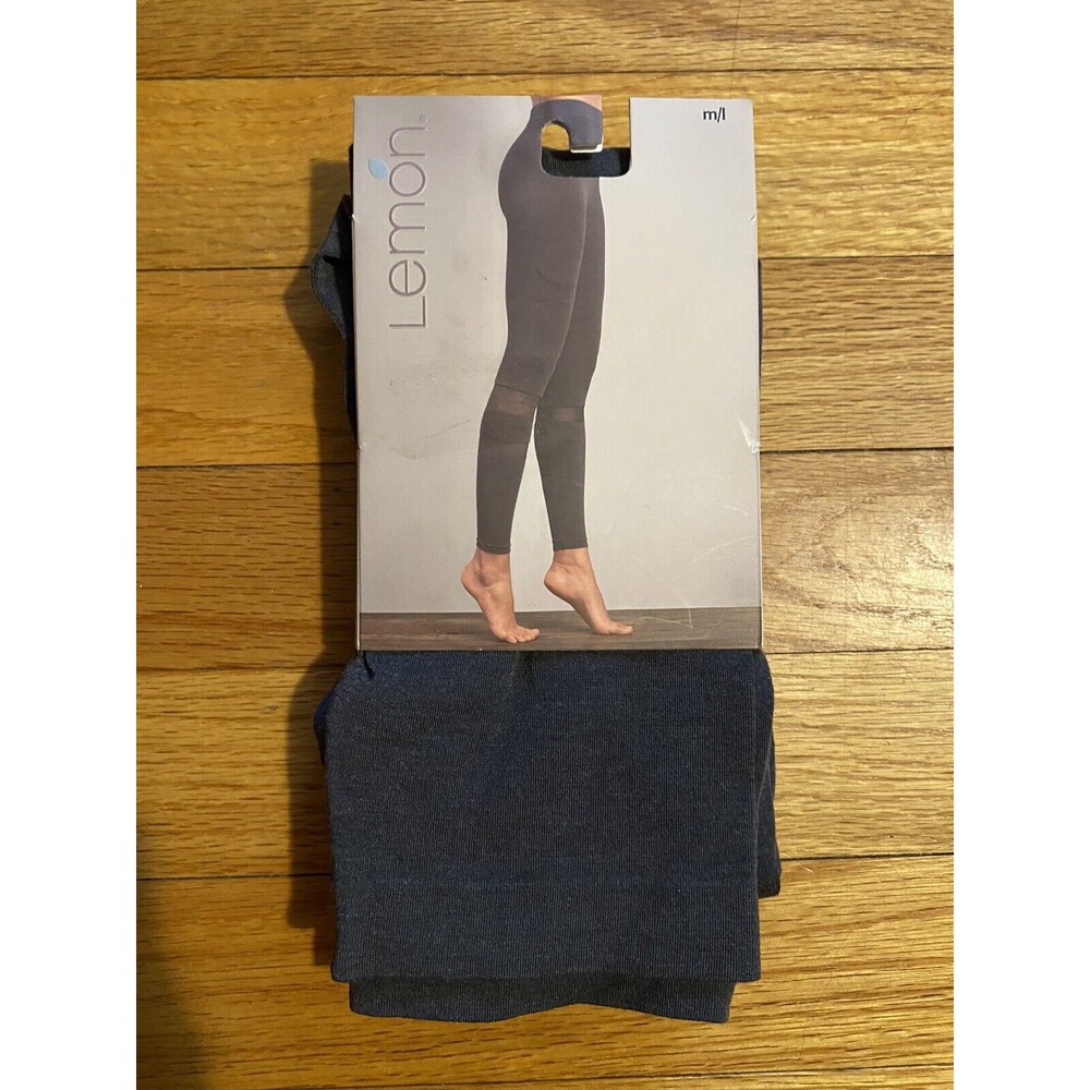 LEMON Women's Mesh Stripe Legging, Oxford, Size Medium-Large